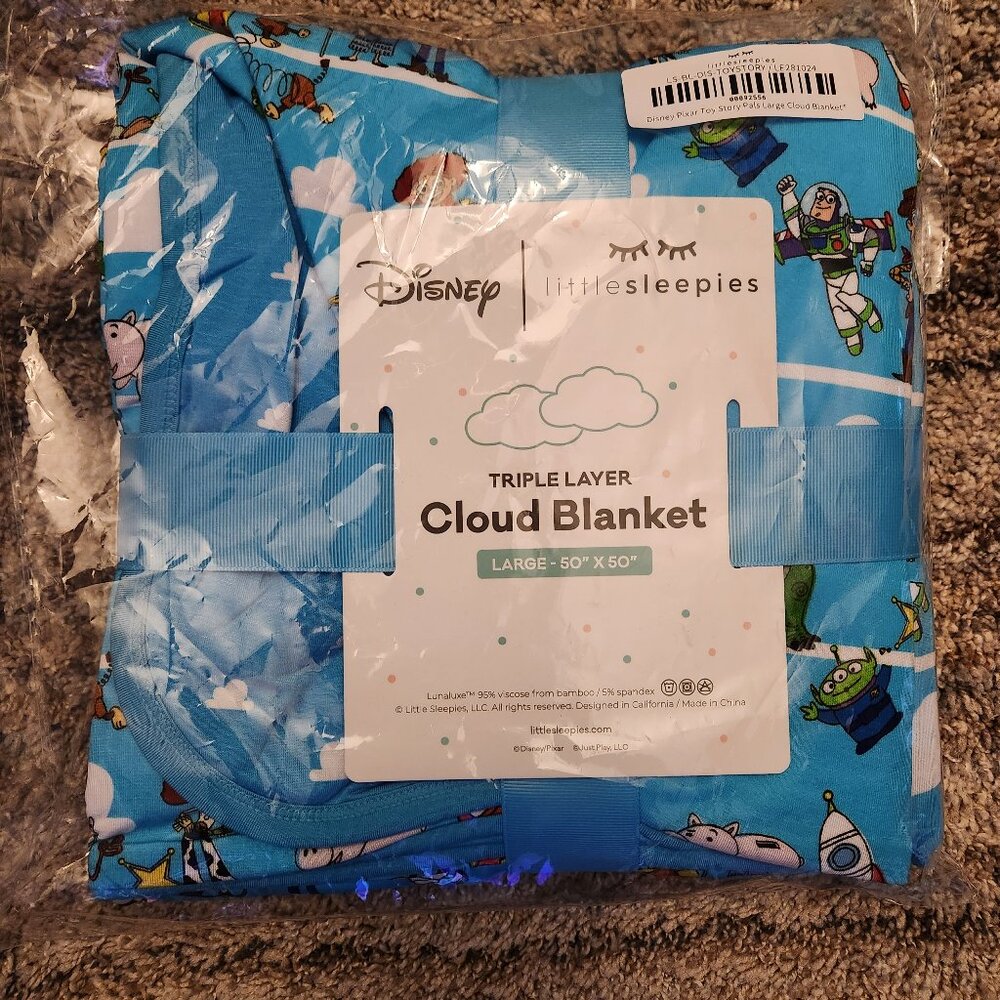 New in bag little sleepies toy story blue cloud blanket